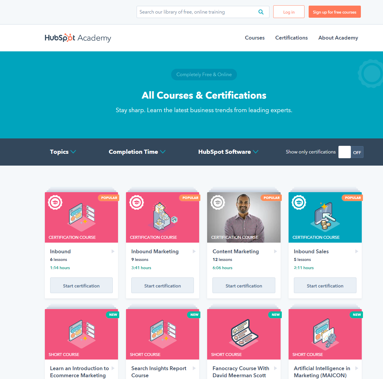 Top 10 HubSpot Academy Courses You Can Take In Under 1 Hour